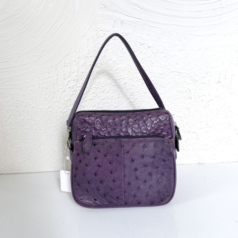 Vintage Ostrich Leather Shoulder Bag