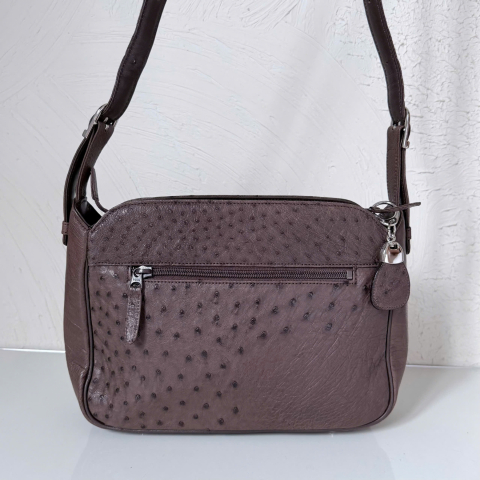 JRA Vintage Ostrich Leather Shoulder Bag