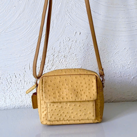 Ostrich Crossbody Bag 