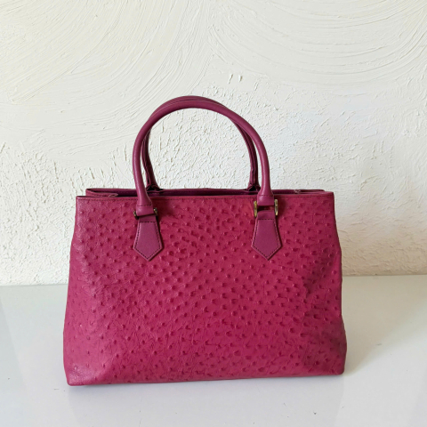 Genuine Ostrich Leather Handbag