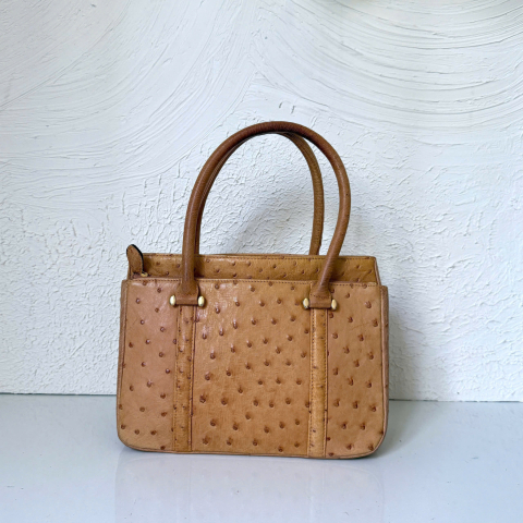 Ostrich Leather Handbag