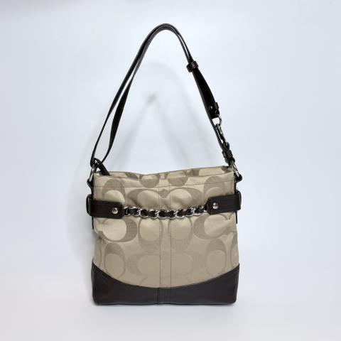 Coach Signature Sateen Chain Duffle 
