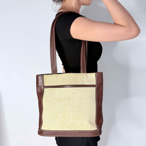 Coach Bleecker Vintage Linen Canvas Tote