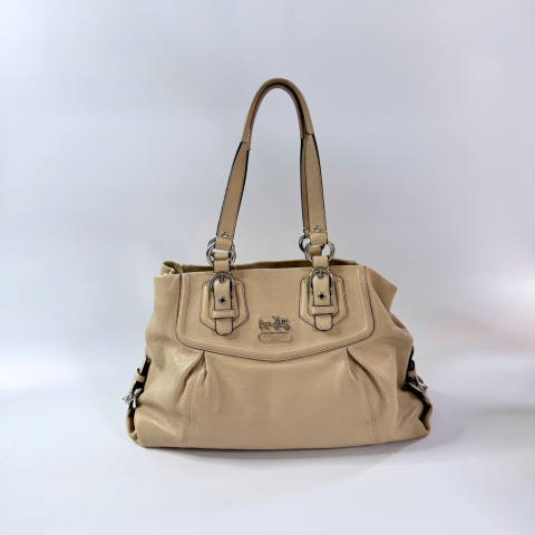 Coach Kristin Pleated Leather Satchel