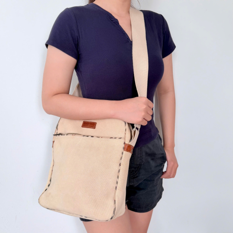 Burberry London Canvas Messenger Bag