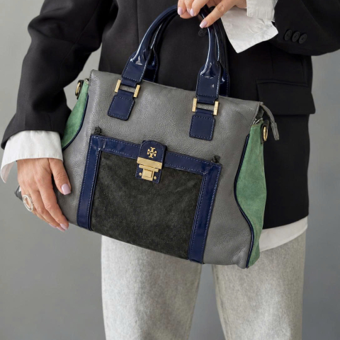 Tory Burch Multicolor Block Leather