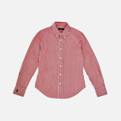 Polo Ralph Lauren Oxford Striped Red Shirt