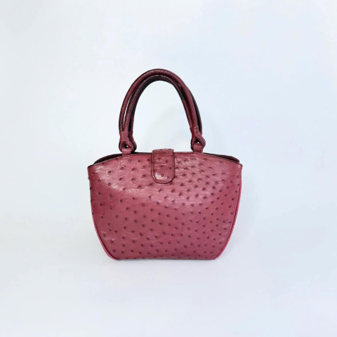 Bordeaux Ostrich Bag