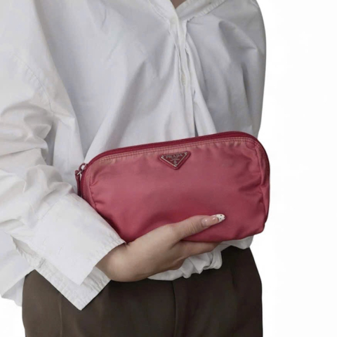 Prada Clutch Bag Red Case