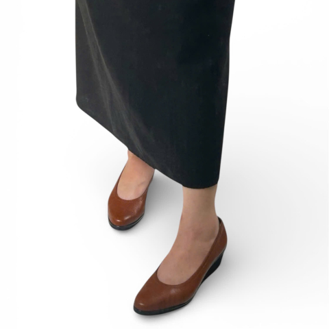 Salvatore Ferragamo Brown Leather Heels Full Box