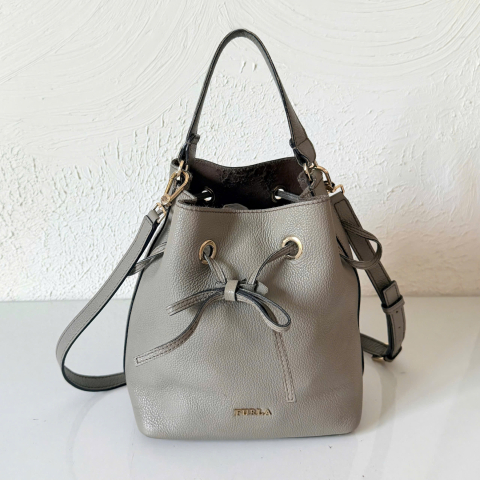 FURLA Leather Bucket Shoulder Bag