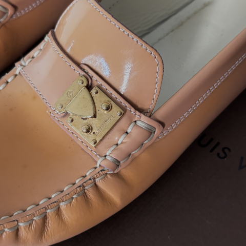 Louis Vuitton Leather Lombok Slip On Loafers