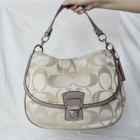 Coach Signature Monogram Flap Bag