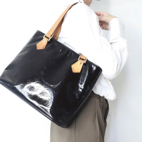 Louis Vuitton Vernis Monogram Houston Bag Black