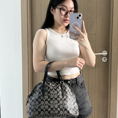 Coach Peyton Signature Domed Satchel