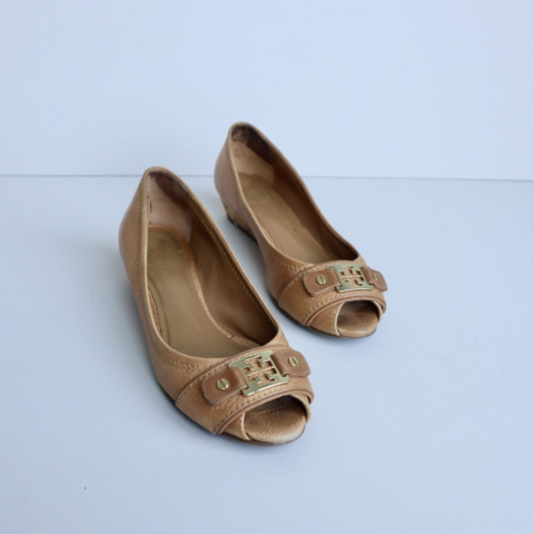 Tory Burch Amanda Peep Toe Wedge Pumps