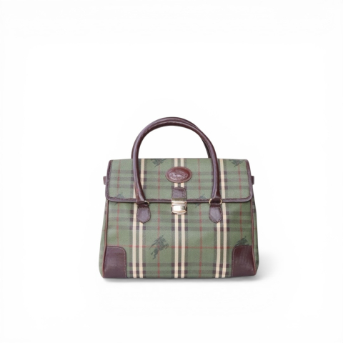 Burberry Green Leather 