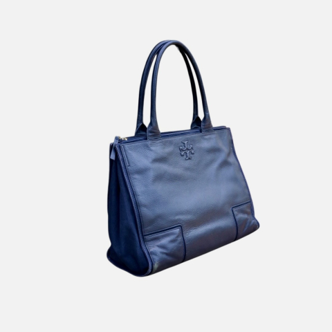 Tory Burch Ella Canvas Leather Tote