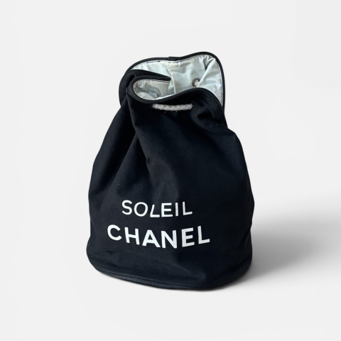 Chanel Soleil Canvas Drawstring Bucket Bag