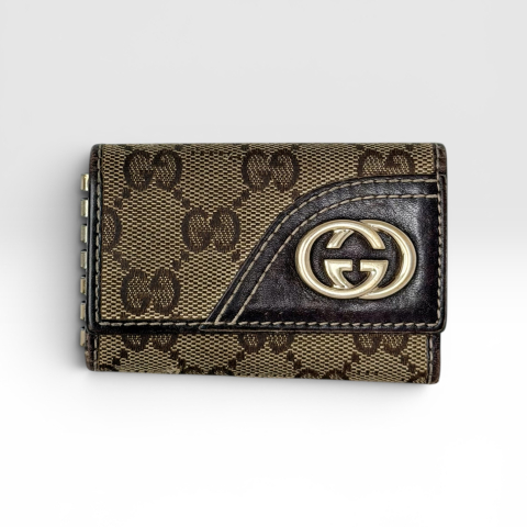 Gucci GG Canvas Interlocking G 6-Key Case