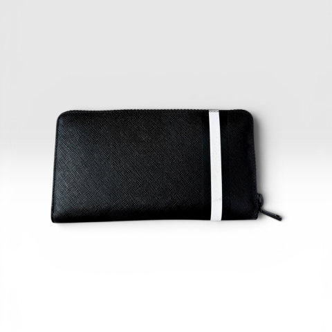 Bally Balen Saffiano Leather Zip Travel Wallet