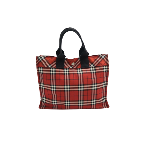 Burberry Blue Label Red Nova Check Tote Bag
