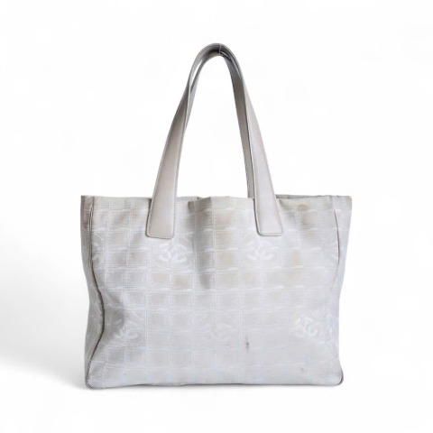 Vintage Chanel Tote  Bag  canvas beige