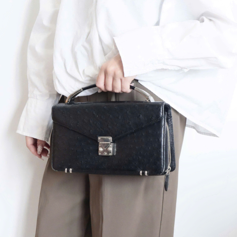 Ostrich Leather Bag 
