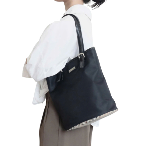 Burberry NovaCheck Black Tote Bag