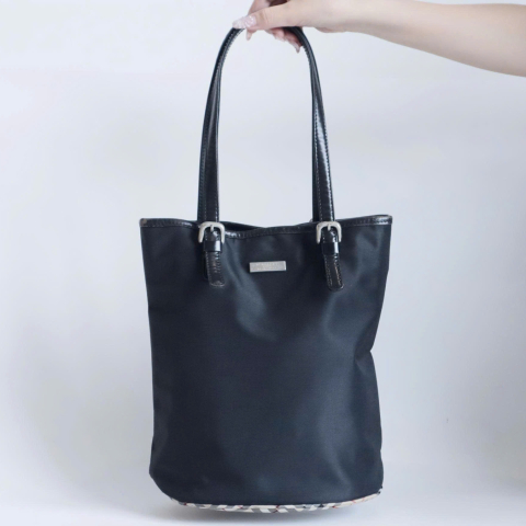 Burberry NovaCheck Black Tote Bag