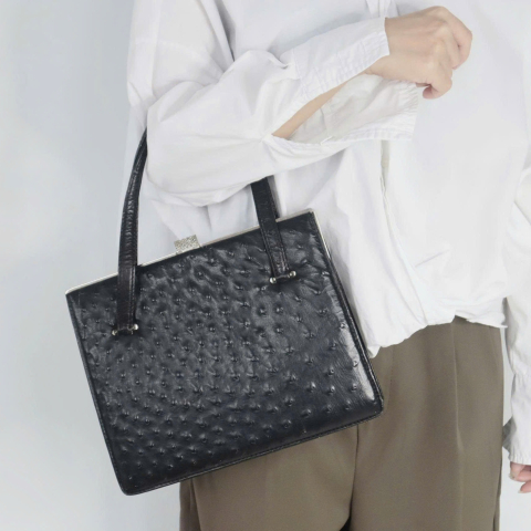 Ostrich Leather Handbag