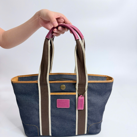 Coach Hamptons Weekend Denim Mini Tote Bag