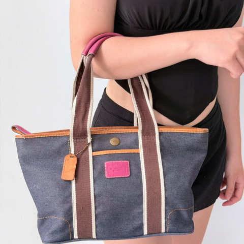Coach Hamptons Weekend Denim Mini Tote Bag