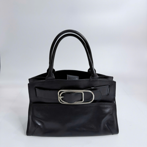 Furla Vintage Belted Leather Satchel Bag